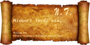 Nieberl Terézia névjegykártya